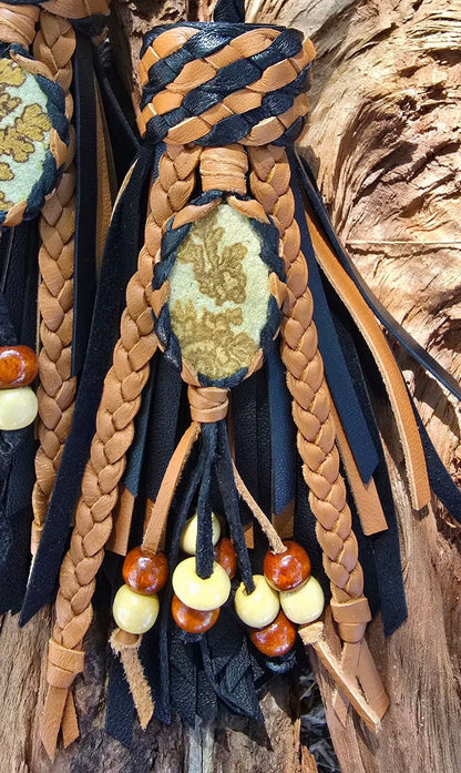 Double 5" Dendritic Jasper Tassels