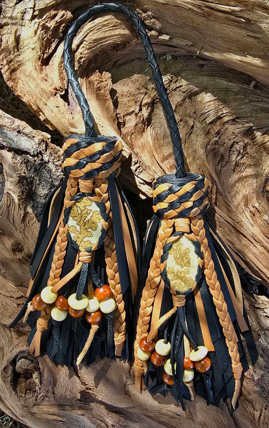 Double 5" Dendritic Jasper Tassels