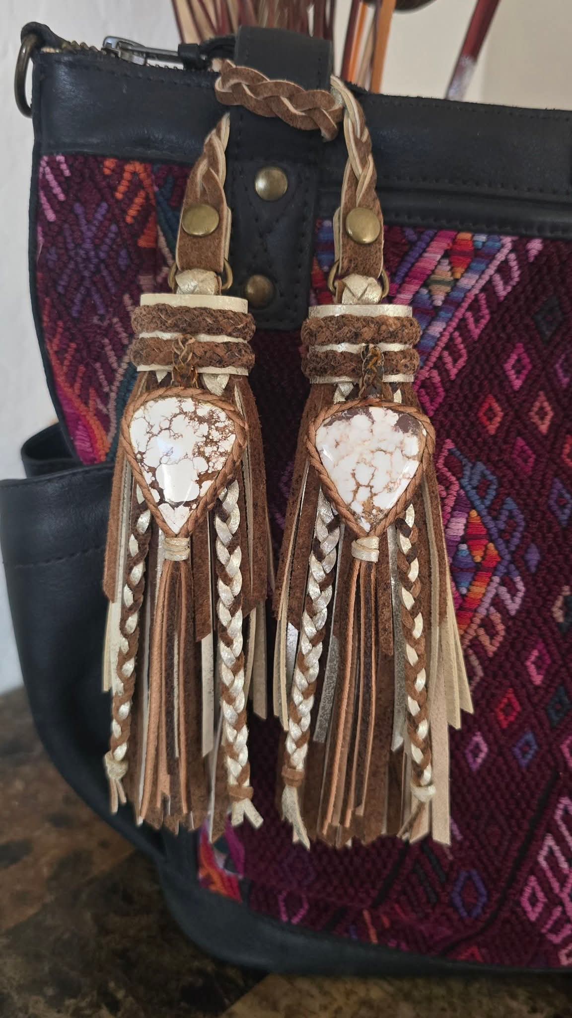Wildhorse Gemstone Leather Tassels