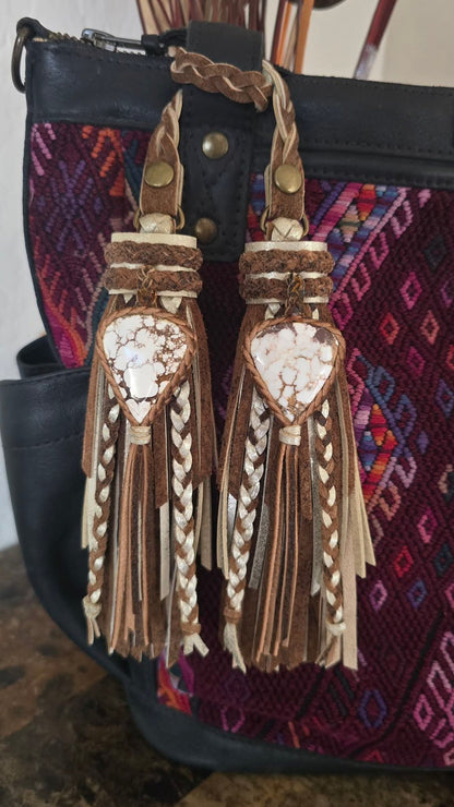 Wildhorse Gemstone Leather Tassels