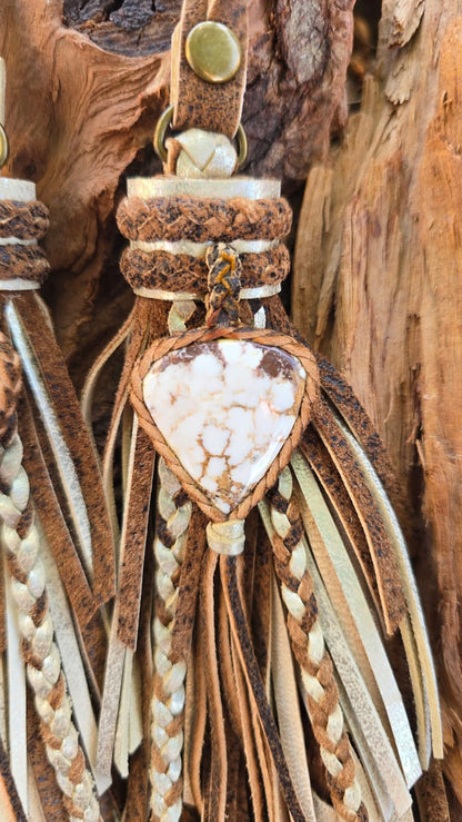 Wildhorse Gemstone Leather Tassels