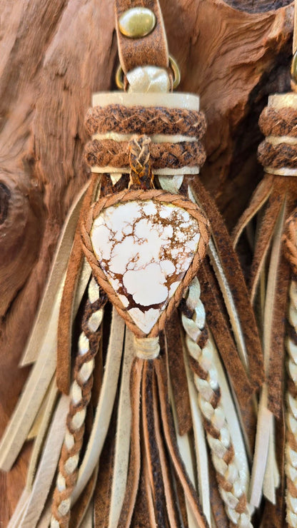 Wildhorse Gemstone Leather Tassels