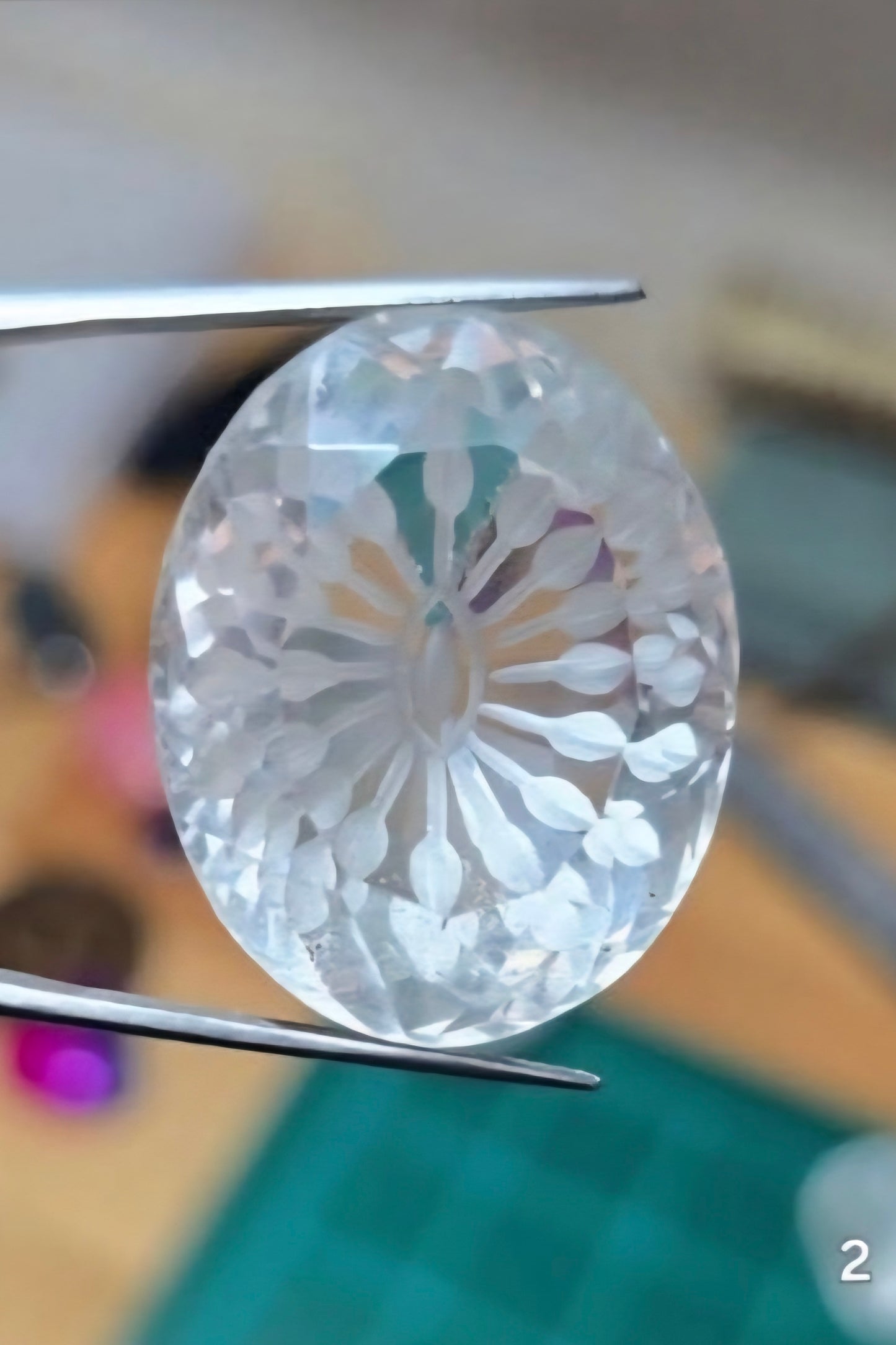#2 intaglio Engraved Quartz