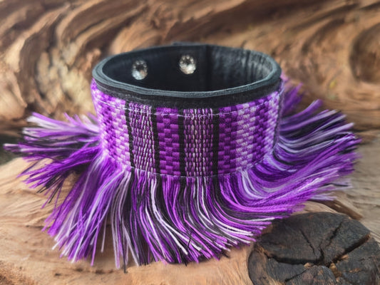 Violet Outlaw Leather Cuff