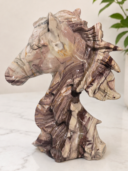 Chocolate Jade Horsehead Carving