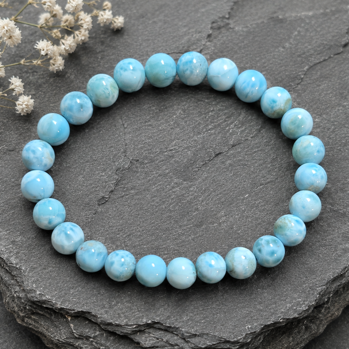 8mm Larimar Bracelet