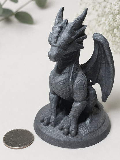 Shungite Dragon Carving