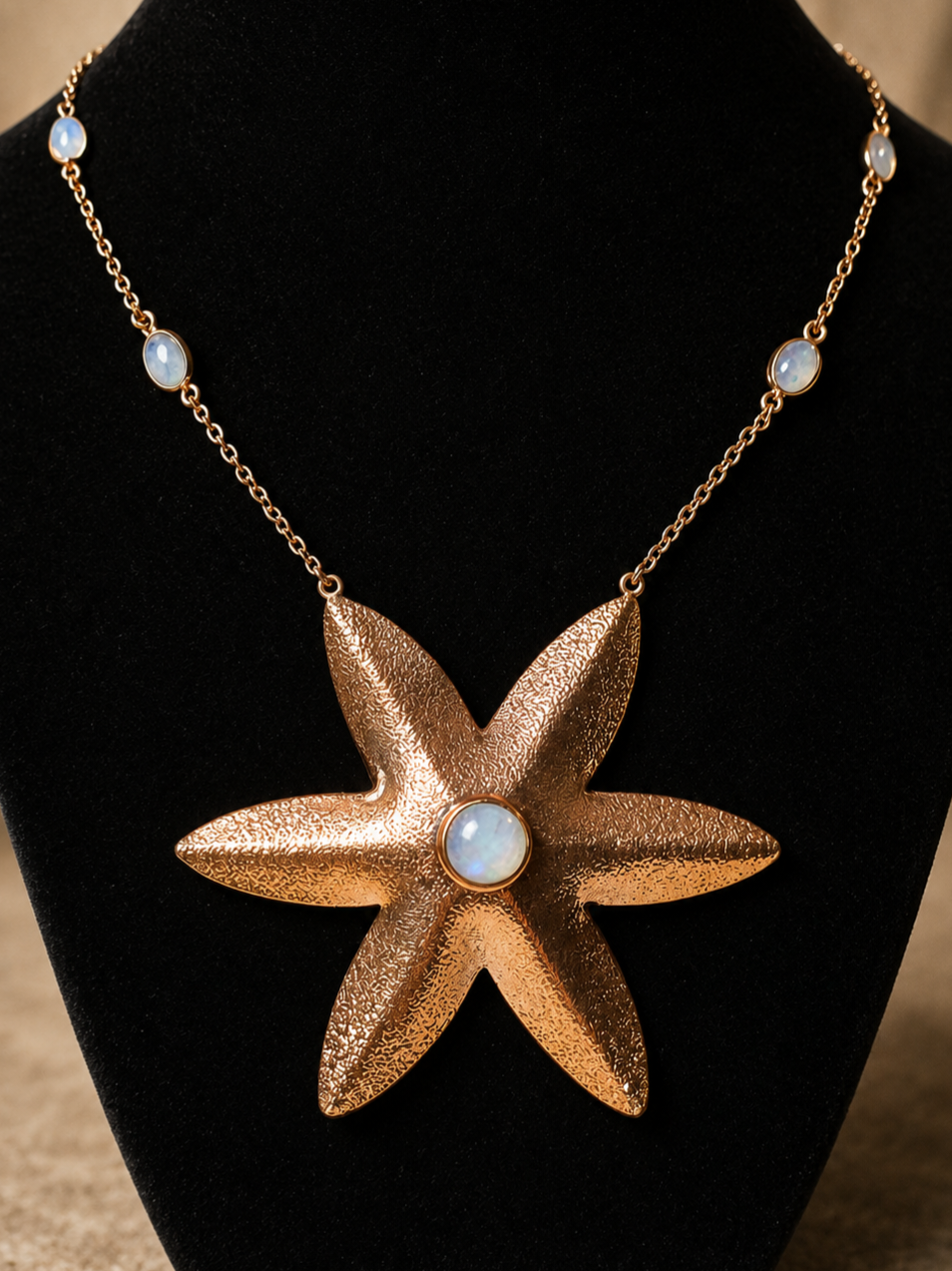 Copper Starfire Moonstone Necklace - Moonstone Accents