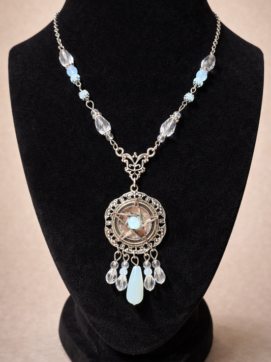 Opalite & Crystal Pendant Necklace