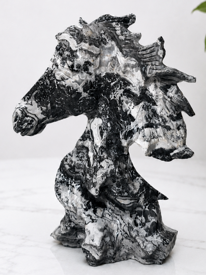 Picasso Stone Horsehead Carving
