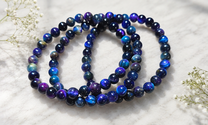 6mm Galaxy Tiger Eye Bracelet