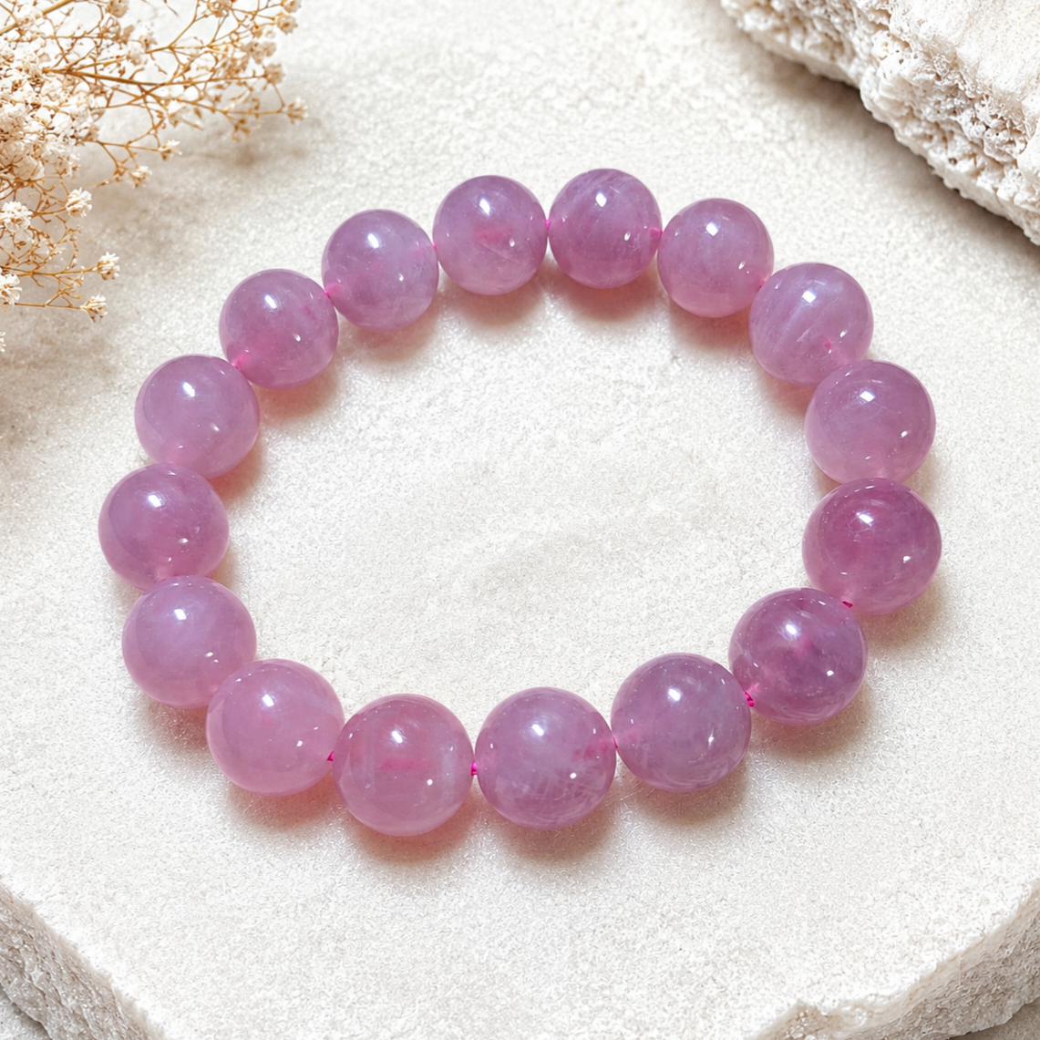 13mm Madagascar Rose Quartz Bracelet