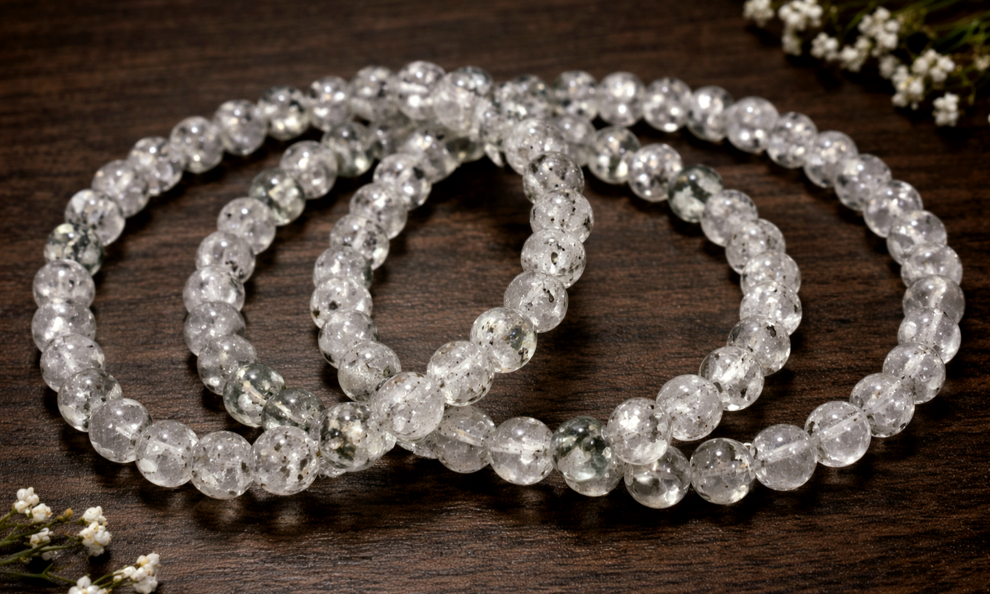 6mm Biotite Mica in Quartz Bracelets