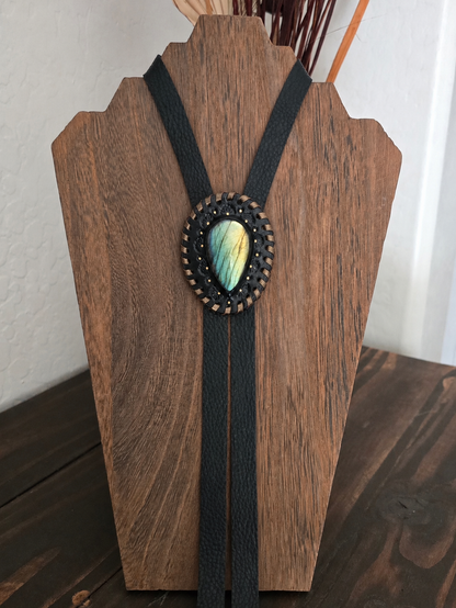 Black Copper Labradorite Bolo