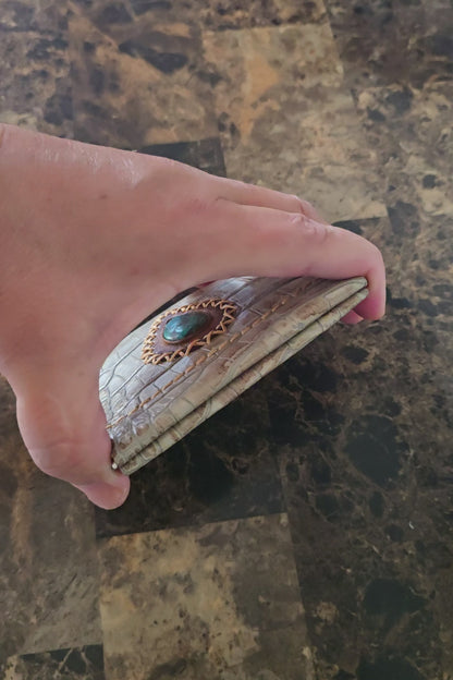 Crocodile Embossed Pop Pouch