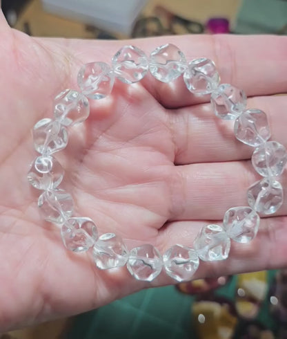10mm Polyhedral Clear Quartz