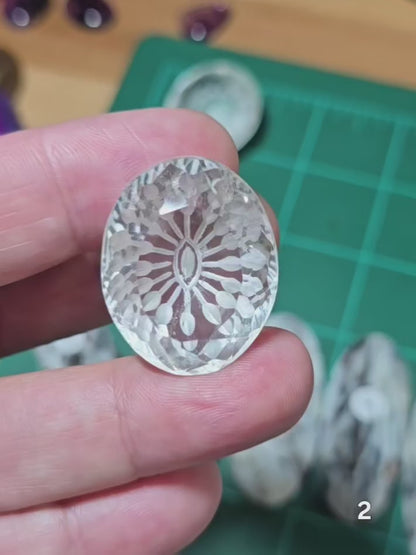 #2 intaglio Engraved Quartz