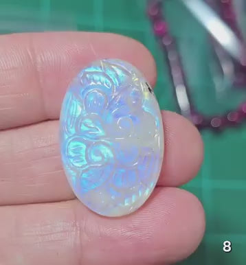 #8 Mughal Carved Moonstone