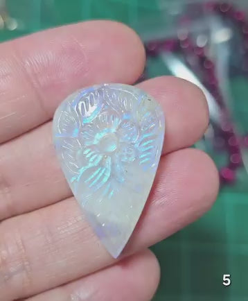 #5 Mughal Carved Moonstone