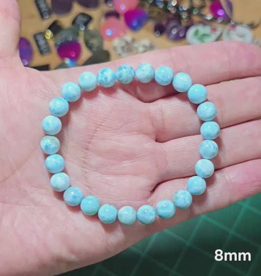 8mm High Quality Larimar