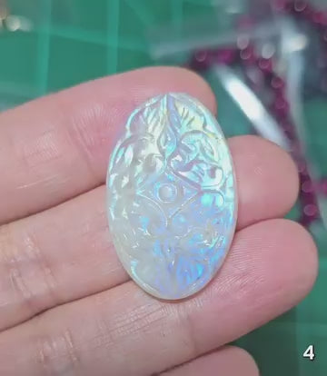 #4 Mughal Carved Moonstone