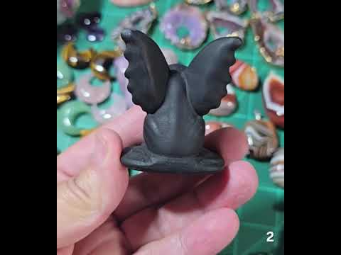 #2 Black Obsidian Gargoyle Carving