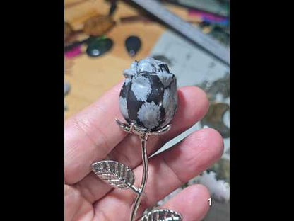 #1 Snowflake Obsidian Rose