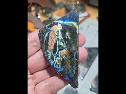 #1 Madagascar Rainbow Labradorite Slice