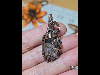 #34 Black Rutile Quartz Wire-wrapped Pendant
