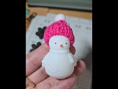 White Jade Snowman Carving