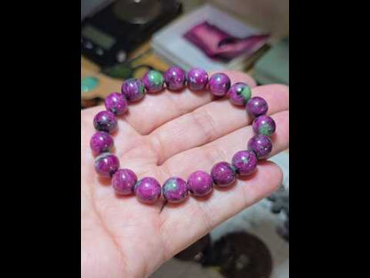 10.5mm Ruby in Zoisite Bracelet