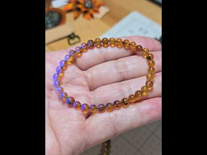 5mm Mexican Blue Amber Bracelets - UV reactive