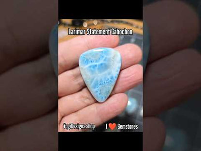 #23 Larimar Statement Cabochon — Collector Grade