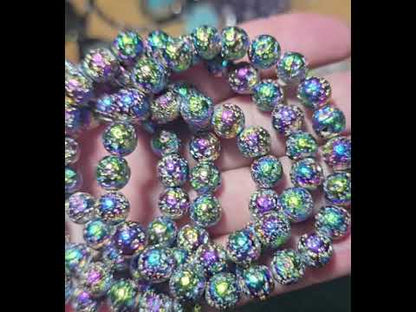 8mm Aura Volcanic Stone