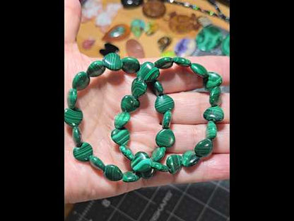 Carved Malachite Hearts
