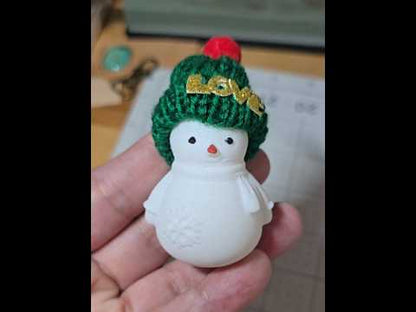 White Jade Snowman Carving