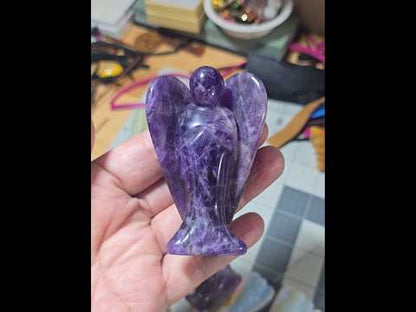 Amethyst Healing Angel Carving
