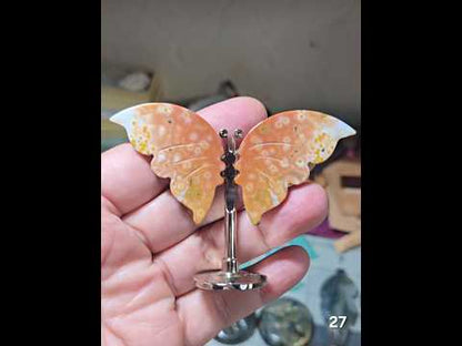 #27 Ocean Jasper Butterfly Wing Carving