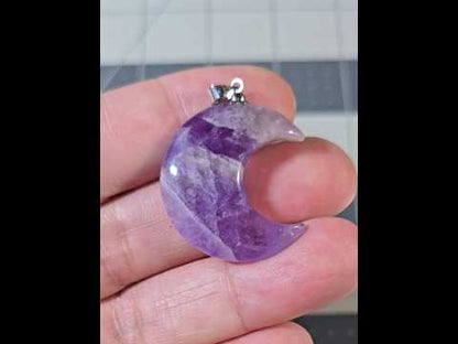 Amethyst Moon Pendant