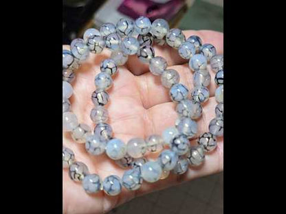 8mm Dragon Vein Agate Bracelet