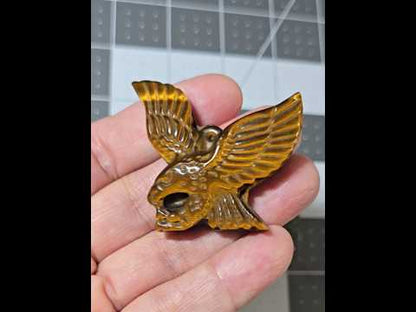 Eagle Tiger Eye Carving