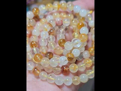 6.7mm Golden Healer Quartz Bead Strand