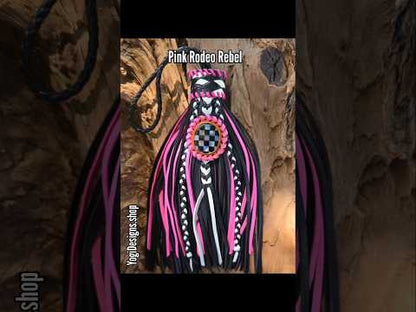 10" Pink Rodeo Rebel Leather Tassel