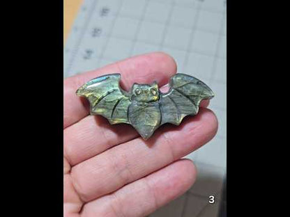 #3 Labradorite Bat Carving