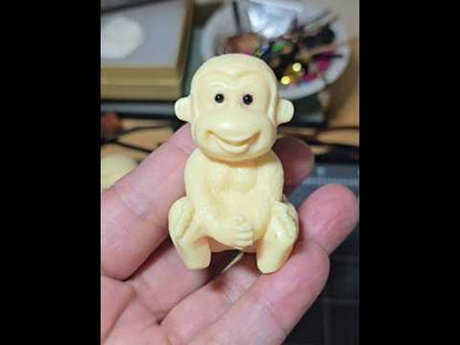 "No Evils" Monkey Carving