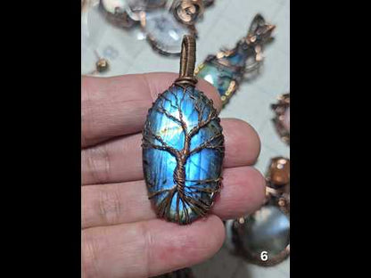 #6 Wire-wrapped Labradorite Pendant