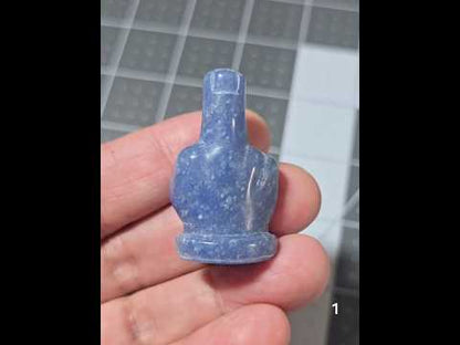 #1 - 1.5" Blue Aventurine Middle Finger Gesture