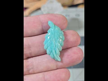 Carved Amazonite Leaves