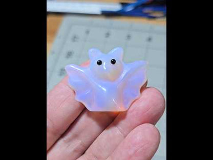 Pink Opalite Bat Carving