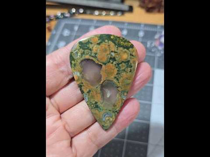 #12 Collector Statement Cabochon — Rainforest Jasper (Orbicular Rhyolite)